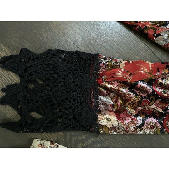 NEW~ VOOM by Joy Han Burnout Velvet Velour Off-The-Shoulder Dress ~ S - Picture 5 of 6